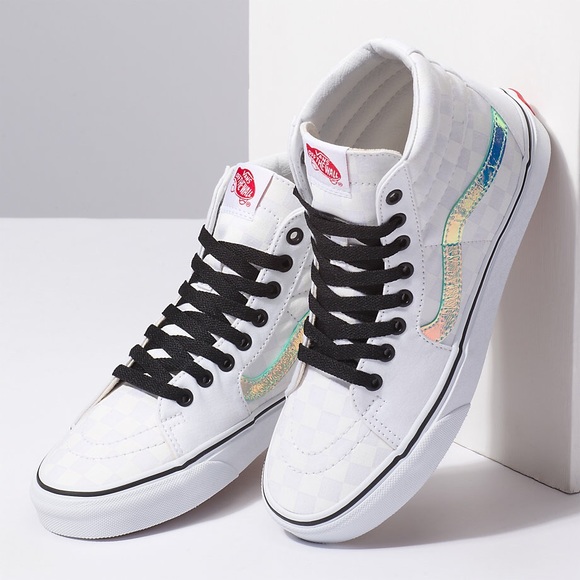 iridescent vans high tops